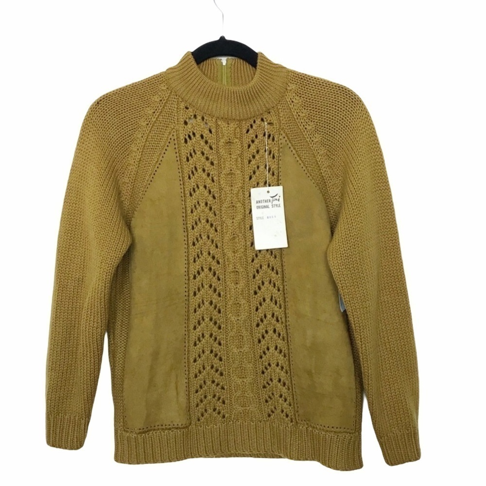 Tami Vintage Wool Suede Leather Sweater